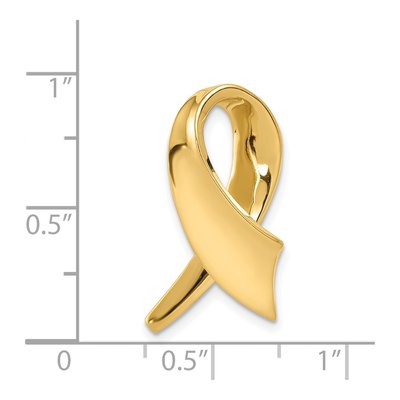 14K Yellow Gold Fits Up to Regular Fancy Reversible Slide Pendant – view 5