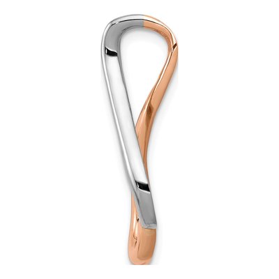 14K Two-Tone Gold Omega Slide Pendant – view 3