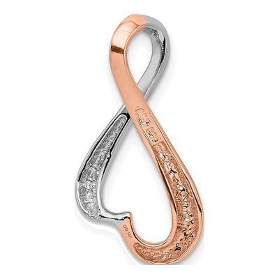 14K Two-Tone Gold Omega Slide Pendant – view 4
