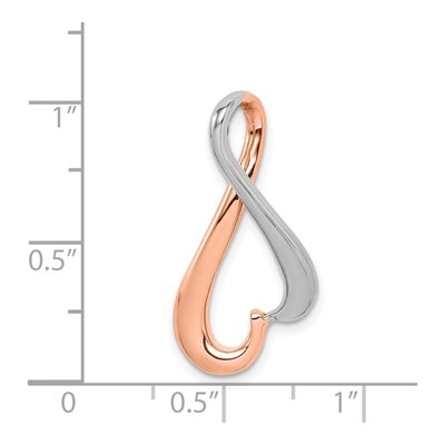 14K Two-Tone Gold Omega Slide Pendant – view 5