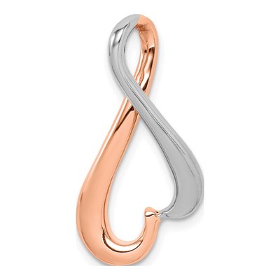 14K Two-Tone Gold Omega Slide Pendant