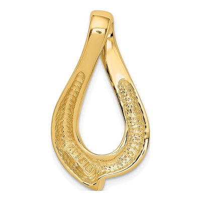 14K Yellow Gold Omega Slide Pendant – view 4