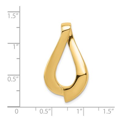 14K Yellow Gold Omega Slide Pendant – view 5