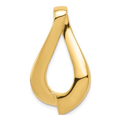 14K Yellow Gold Omega Slide Pendant
