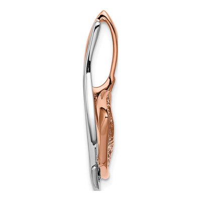 14K Two-Tone Gold Diamond Slide Pendant – view 3
