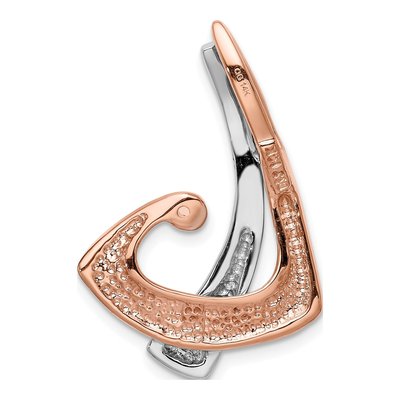 14K Two-Tone Gold Diamond Slide Pendant – view 5