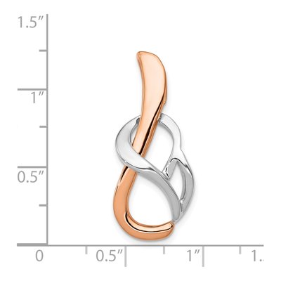 14K Two-Tone Gold Slide Pendant, Reversible Omega Fit – view 5