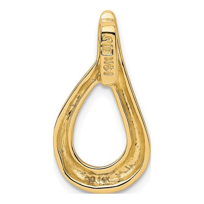 14K Yellow Gold Omega Slide Pendant – view 3