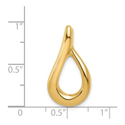 14K Yellow Gold Omega Slide Pendant – view 5