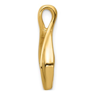 14K Yellow Gold Polished Chain Slide Pendant – view 3