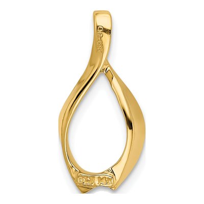 14K Yellow Gold Polished Slide Pendant – view 4