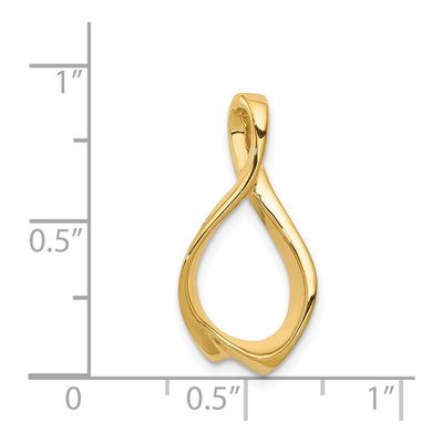 14K Yellow Gold Polished Slide Pendant – view 5