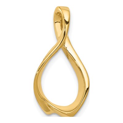 14K Yellow Gold Polished Slide Pendant