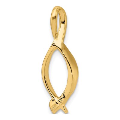 14K Yellow Gold Polished Slide Pendant – view 4