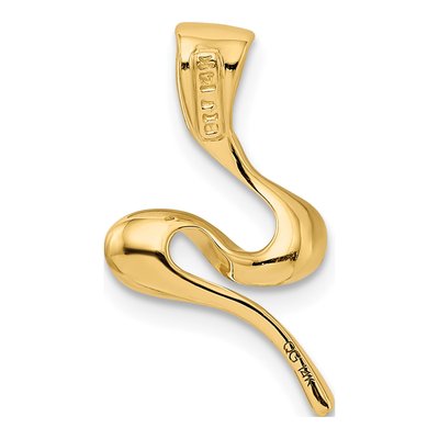 14K Yellow Gold Polished Slide Pendant – view 4
