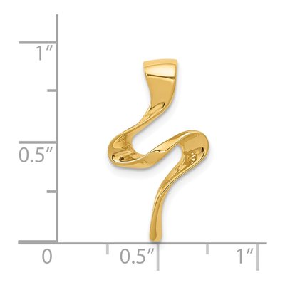 14K Yellow Gold Polished Slide Pendant – view 5