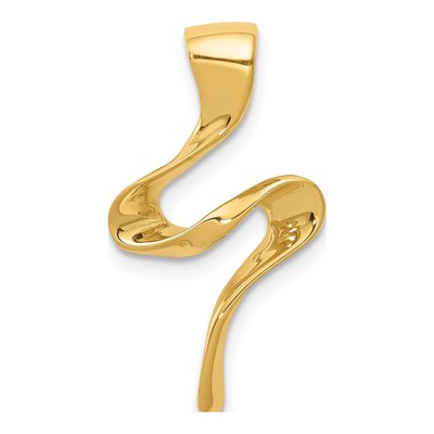 14K Yellow Gold Polished Slide Pendant