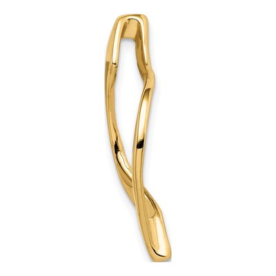 14K Yellow Gold Polished Slide Pendant – view 3