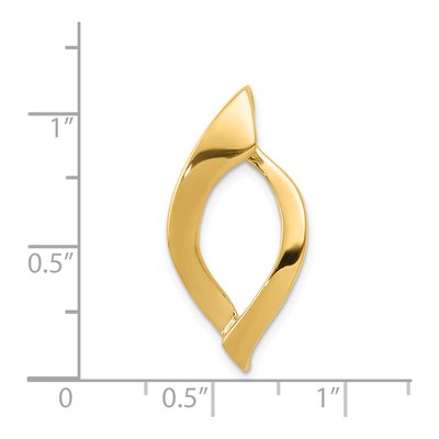 14K Yellow Gold Polished Slide Pendant – view 4