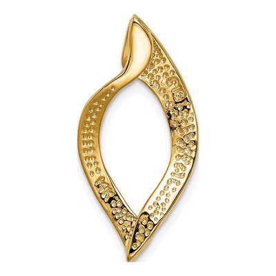 14K Yellow Gold Polished Slide Pendant – view 5