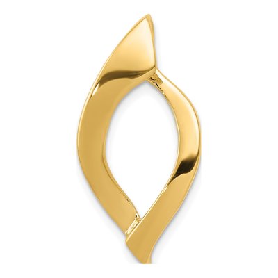 14K Yellow Gold Polished Slide Pendant