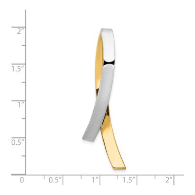 14K Two-Tone Gold Fits Omega Slide Pendant – view 5