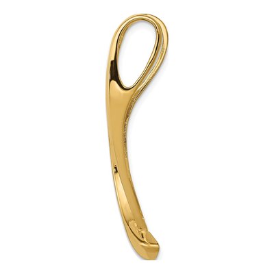 14K Yellow Gold Polished Slide Pendant, Fits 8mm Omega – view 3