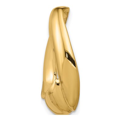 14K Yellow Gold Oval Omega Slide Pendant – view 3