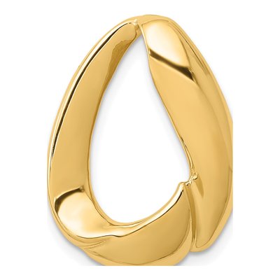 14K Yellow Gold Oval Omega Slide Pendant