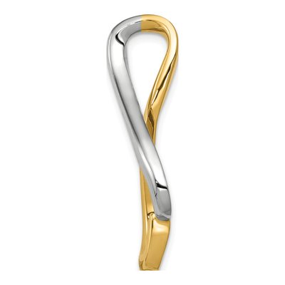 14K Two-Tone Gold Polished Slide Pendant – view 3
