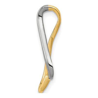 14K Two-Tone Gold for Omega Slide Pendant – view 3
