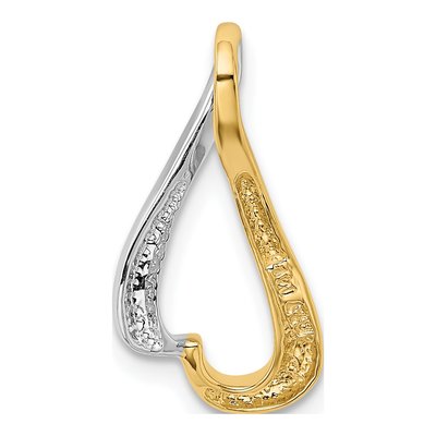 14K Two-Tone Gold for Omega Slide Pendant – view 4