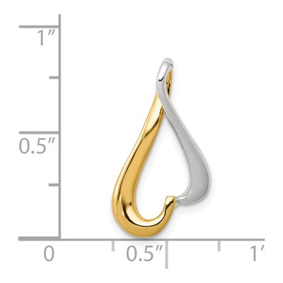 14K Two-Tone Gold for Omega Slide Pendant – view 5