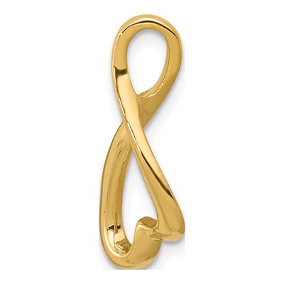 14K Yellow Gold Polished Slide Pendant – view 3
