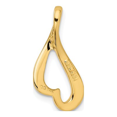 14K Yellow Gold Polished Slide Pendant – view 4