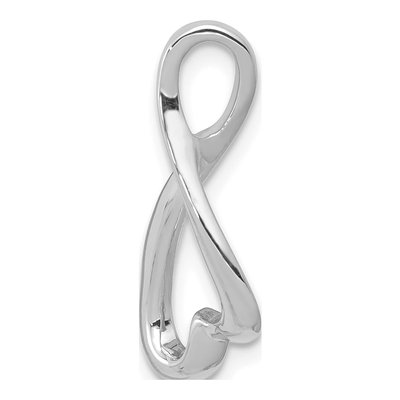 14K White Gold Polished Slide Pendant – view 3