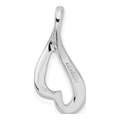 14K White Gold Polished Slide Pendant – view 4