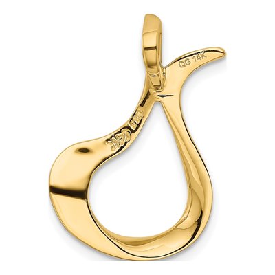 14K Yellow Gold Polished Slide Pendant – view 4