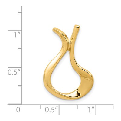 14K Yellow Gold Polished Slide Pendant – view 5
