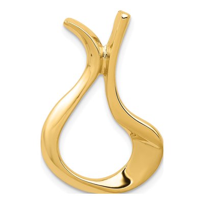 14K Yellow Gold Polished Slide Pendant