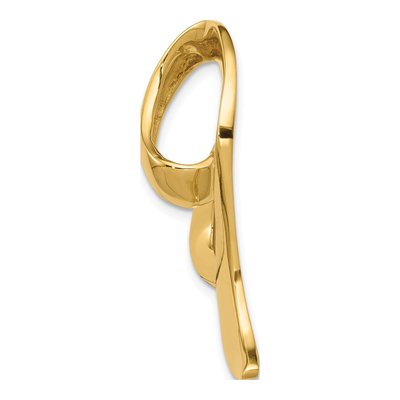 14K Yellow Gold Heart Slide Pendant – view 3