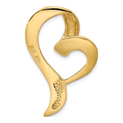 14K Yellow Gold Heart Slide Pendant – view 5