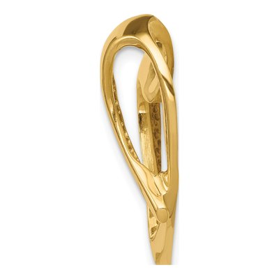 14K Yellow Gold Heart Slide Pendant – view 3