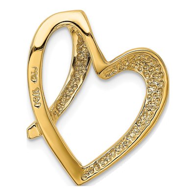 14K Yellow Gold Heart Slide Pendant – view 4