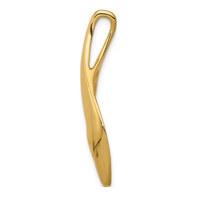 14K Yellow Gold Polished Slide Pendant – view 3