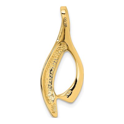 14K Yellow Gold Polished Slide Pendant – view 4