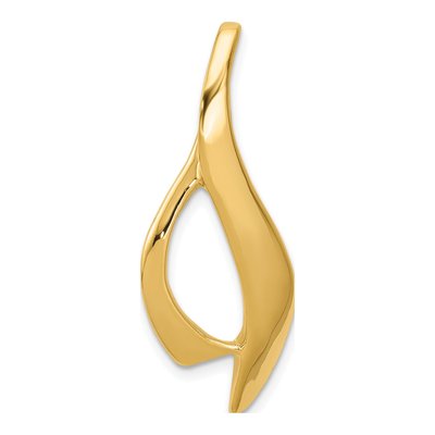 14K Yellow Gold Polished Slide Pendant