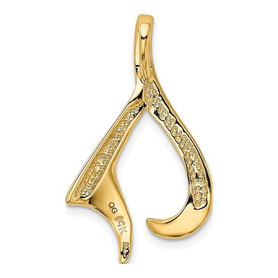 14K Yellow Gold Polished Slide Pendant – view 4