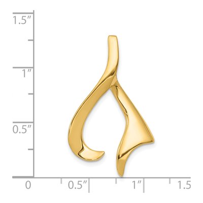 14K Yellow Gold Polished Slide Pendant – view 5