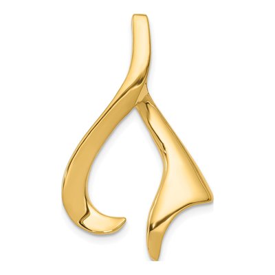 14K Yellow Gold Polished Slide Pendant
